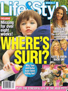Life & Style magazine with a red Wilm handbag tote by Le Petitpas article