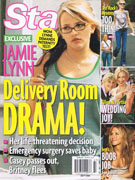 Star magazine with a red Wilm handbag tote by Le Petitpas article